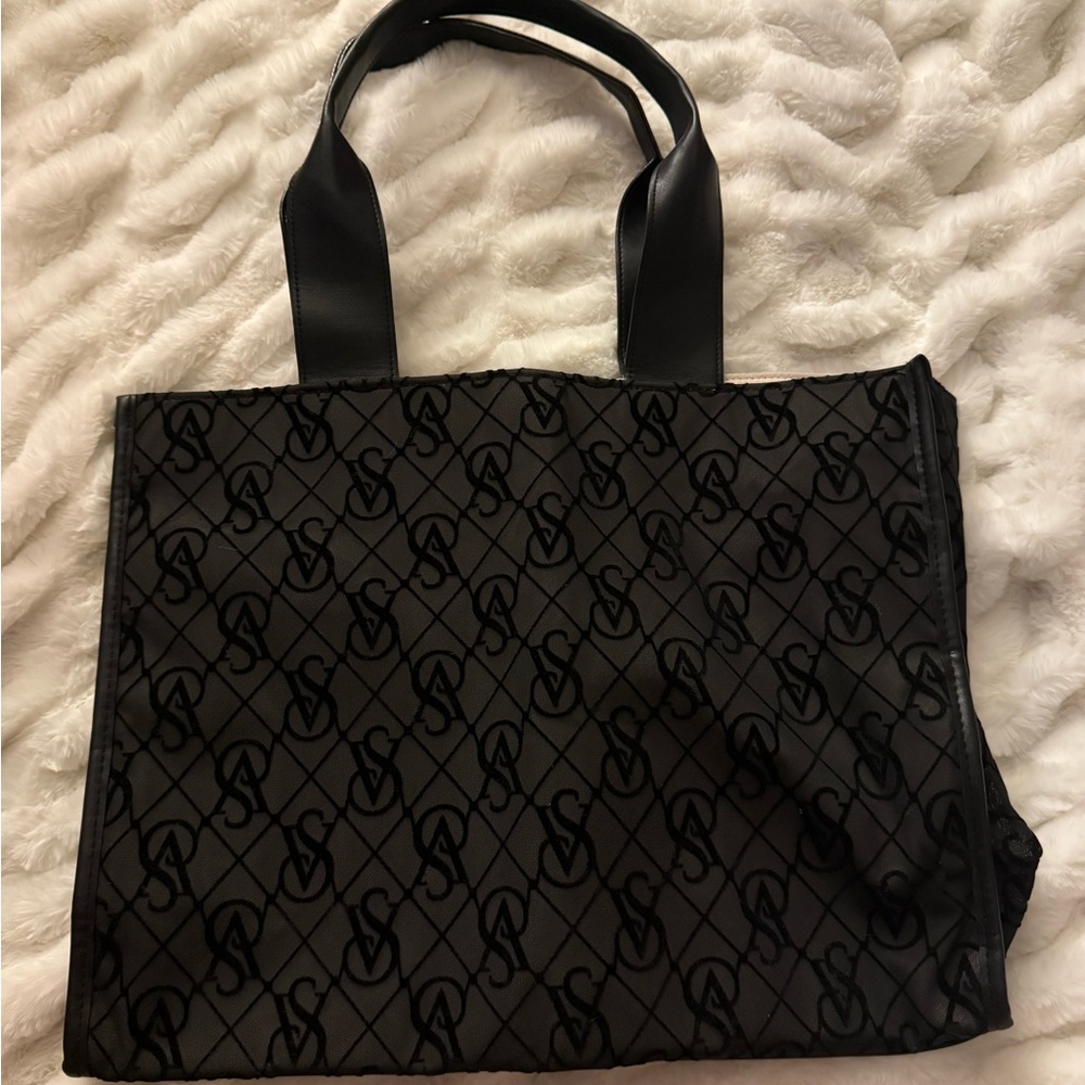 Victoria's Secret Black Monogram Tote